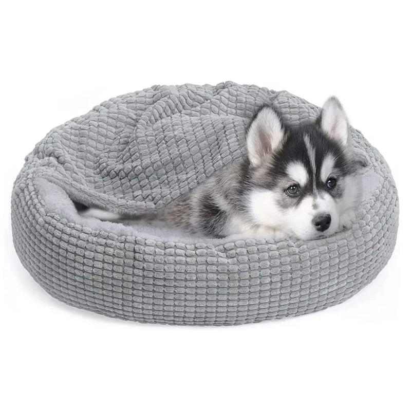 Round Pet Bed For Dog Cat Puppy House Warm Mat Winter Blankets Anti-Stress Orthopedic Fluffy Cat Dog Bed, Suitable For Winter Oz Pet Hub