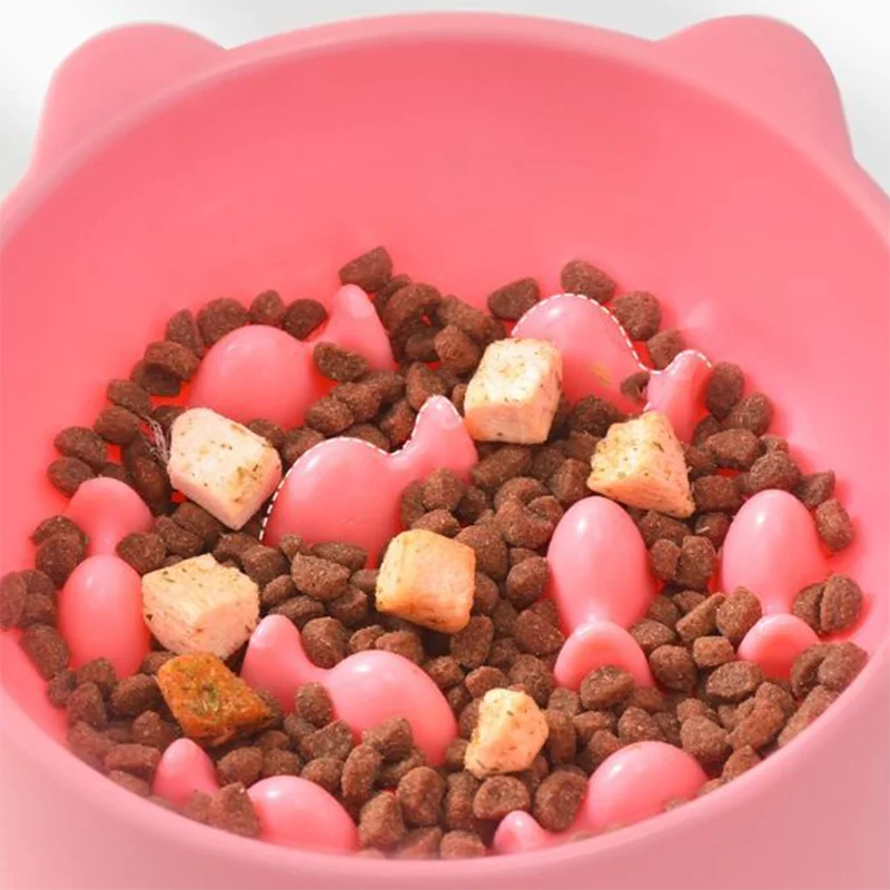 Cat slow food bowl small cat and dog anti-choking bowl neck protection design cat and dog feeding device pet supplies Oz Pet Hub