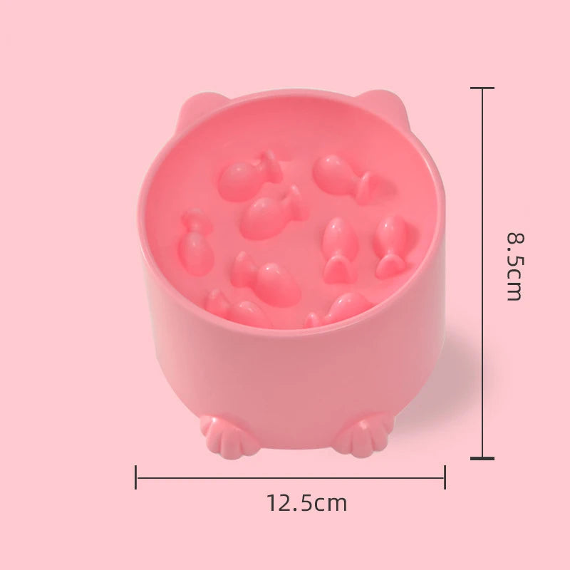 Cat slow food bowl small cat and dog anti-choking bowl neck protection design cat and dog feeding device pet supplies Oz Pet Hub