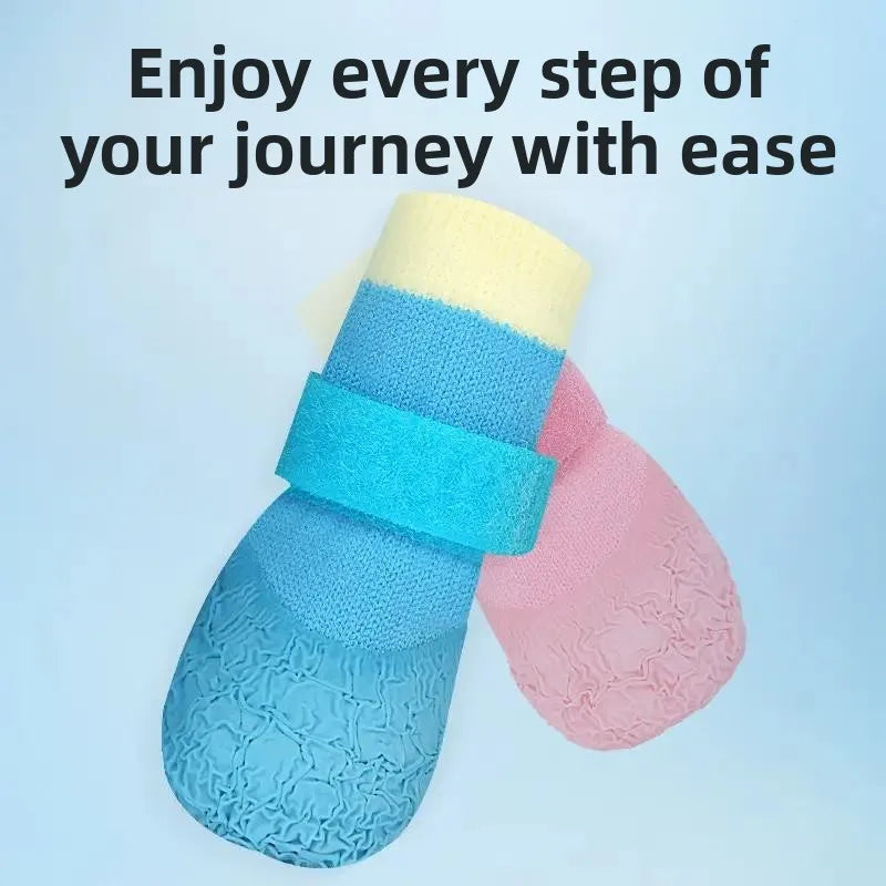 Waterproof Soft Bottom Dog Shoes Anti-Slip Outdoor Dog Socks for Teddy Corgi Shiba Inu Bichon Pet Shoes Dog Foot Covers