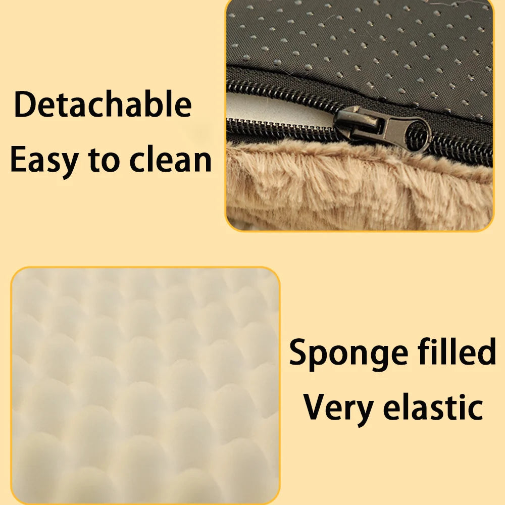 3D Foam Pet Bed With Removable Washable Faux Fur Cover Orthopedic Waterproof Dog Bed For Crate Anti-Slip Bottom Dog Bed Oz Pet Hub