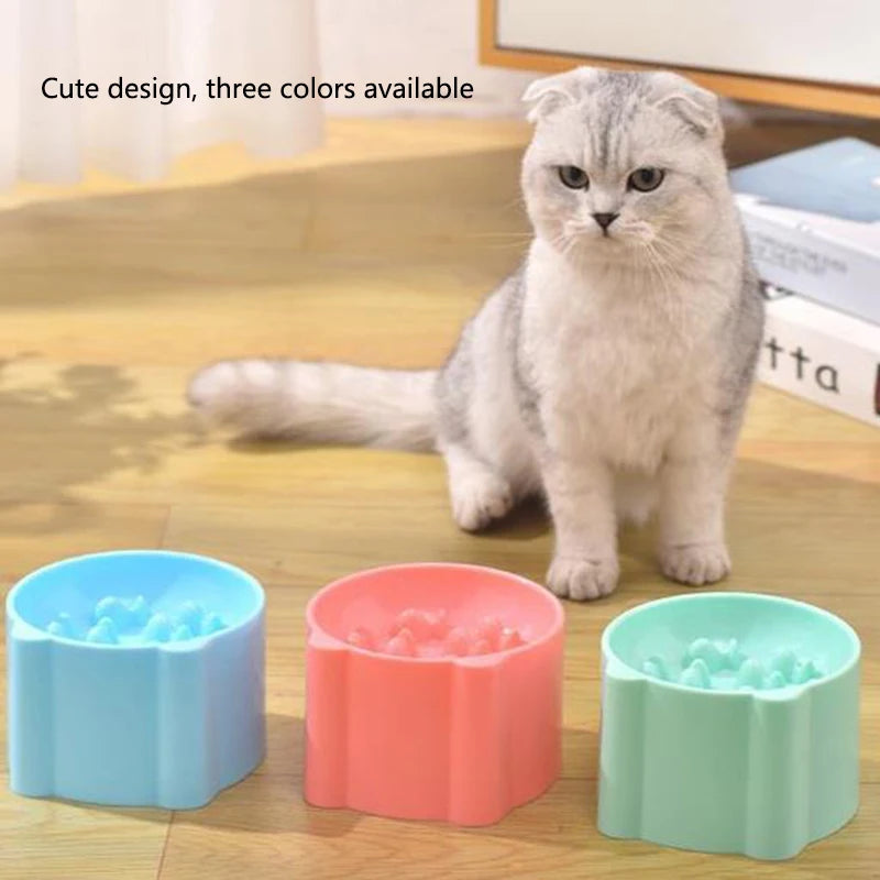 Cat slow food bowl small cat and dog anti-choking bowl neck protection design cat and dog feeding device pet supplies Oz Pet Hub