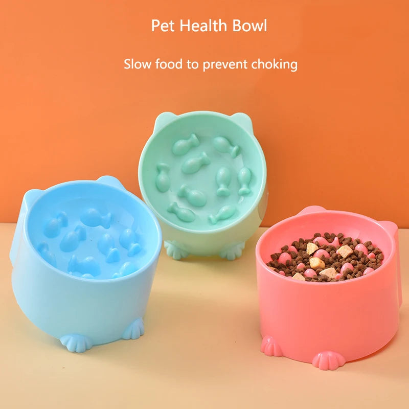 Cat slow food bowl small cat and dog anti-choking bowl neck protection design cat and dog feeding device pet supplies Oz Pet Hub