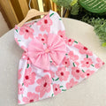Dog Princess Dress Summer Kitten Pet Skirt Cute Printed Bow Lace Dog Dresses for Small Medium Puppies Poodle Chihuahua Apparel Oz Pet Hub