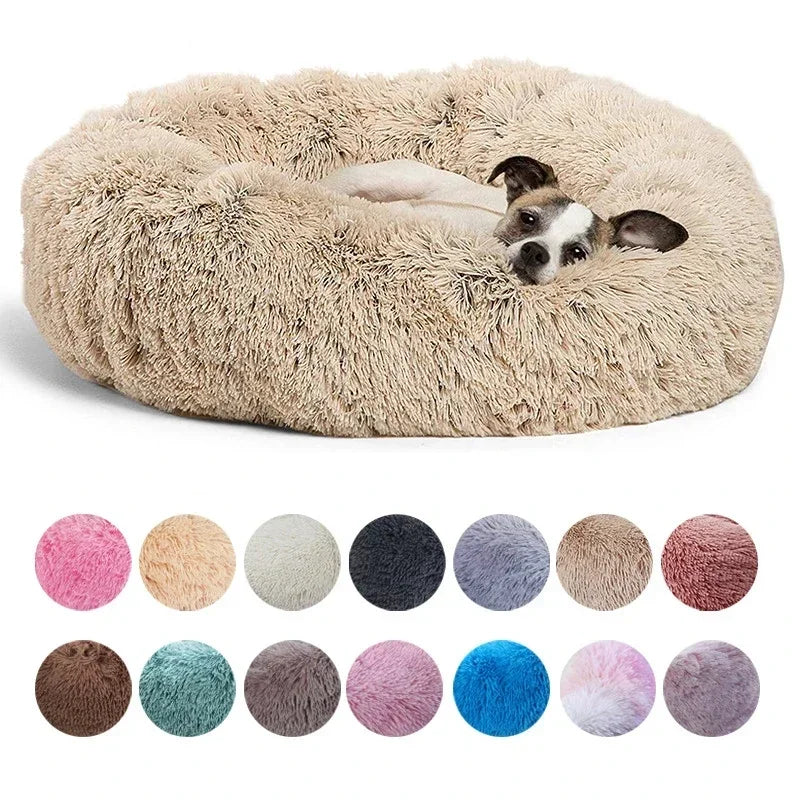 40-90cm 6 Sizes Round Pet Bed for Large Dog Bed Super Soft Cat Bed Plush Dog House for Medium Dog House Winter Warm Sleeping Oz Pet Hub