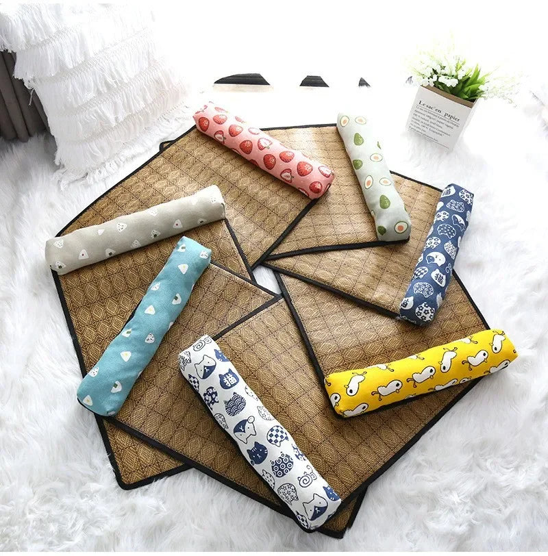 Cat Natural Cooling Mat Summer Pet Self Cooling Pad Cat Bed Mat For Dogs Indoor Rattan Weave Mat Sleeping Cat Bed Oz Pet Hub