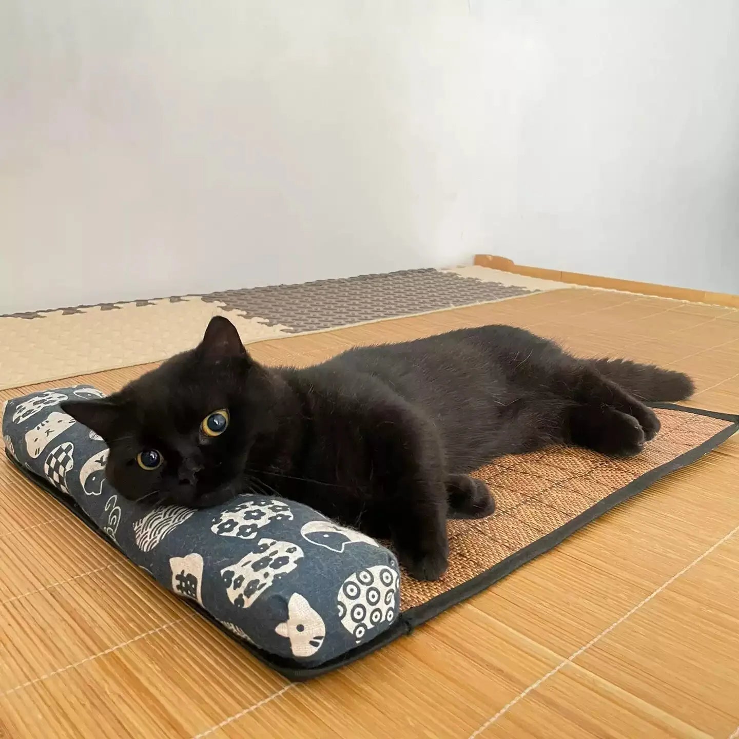 Cat Natural Cooling Mat Summer Pet Self Cooling Pad Cat Bed Mat For Dogs Indoor Rattan Weave Mat Sleeping Cat Bed Oz Pet Hub