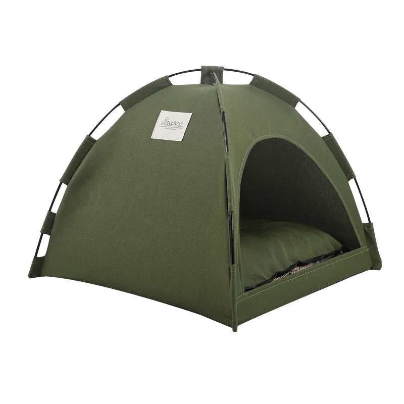 Pet Tent Bed Removable Cat Sofa Basket Canvas Semi-enclosed Cat House Dog Cave Hut Cat Sleeping Bed for Room Decor Pet Supplies Oz Pet Hub