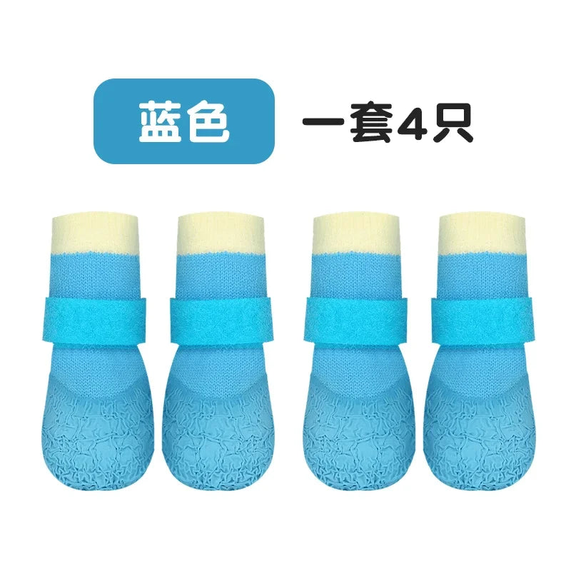 Waterproof Soft Bottom Dog Shoes Anti-Slip Outdoor Dog Socks for Teddy Corgi Shiba Inu Bichon Pet Shoes Dog Foot Covers