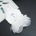 Pet Spring Lace Mesh Puff Skirt Cute Cat Bow Princess Lace Strap Skirt Puppy Clothes Dog Dresses for Small Dogs