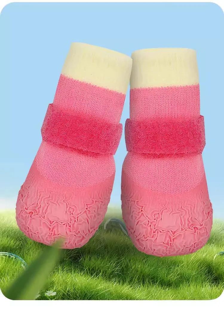 Waterproof Soft Bottom Dog Shoes Anti-Slip Outdoor Dog Socks for Teddy Corgi Shiba Inu Bichon Pet Shoes Dog Foot Covers