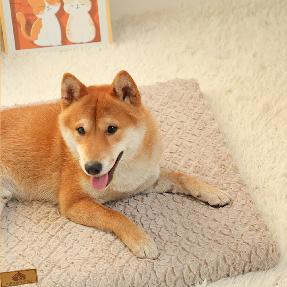 3D Foam Pet Bed With Removable Washable Faux Fur Cover Orthopedic Waterproof Dog Bed For Crate Anti-Slip Bottom Dog Bed Oz Pet Hub