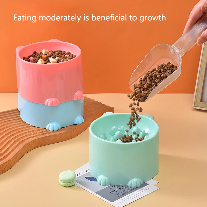 Cat slow food bowl small cat and dog anti-choking bowl neck protection design cat and dog feeding device pet supplies Oz Pet Hub