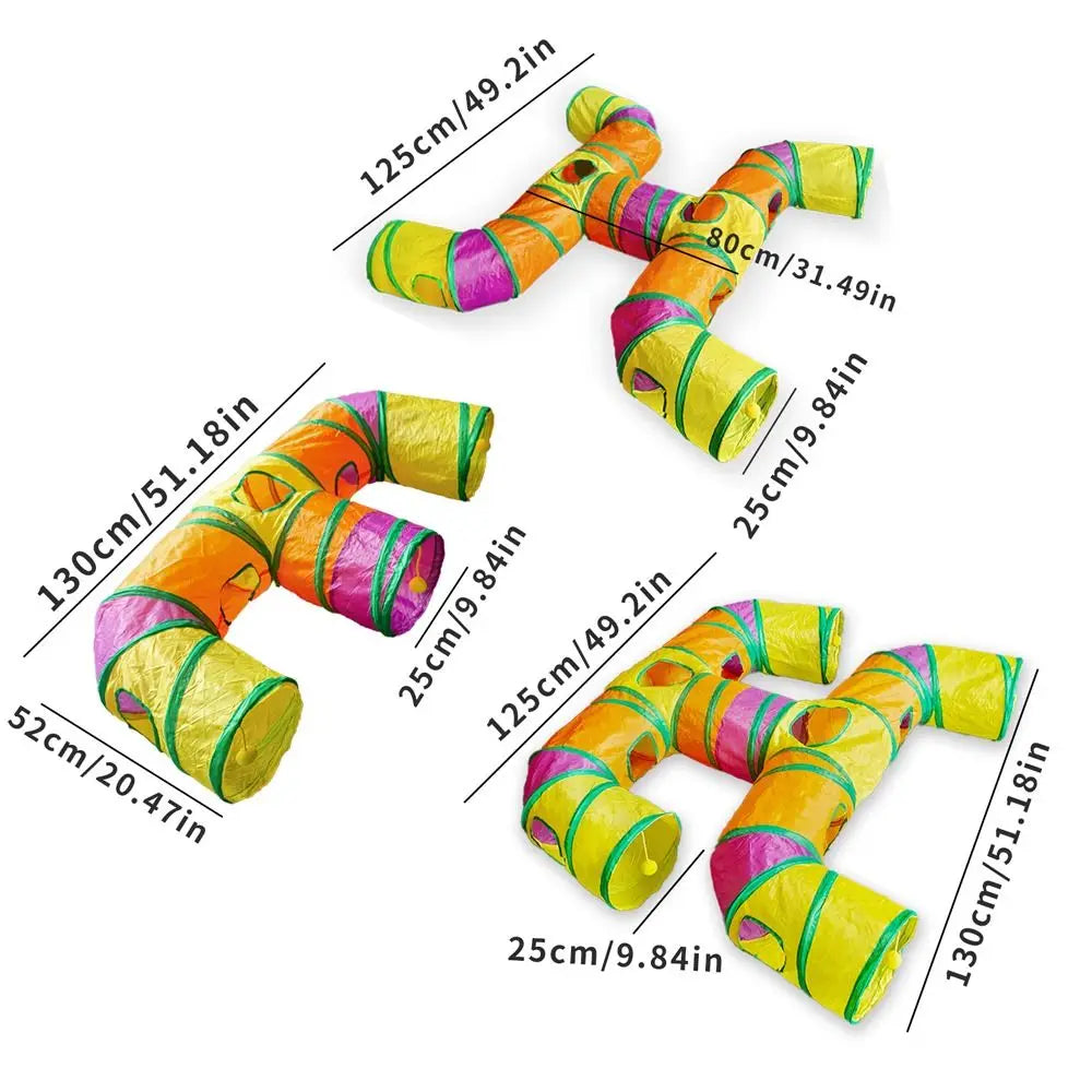 Foldable Cat Tunnel Tube Collapsible Cat Nest Pet Training Interactive Fun Play Toy Rabbit Guinea Pig Tent Maze Tunnel Oz Pet Hub