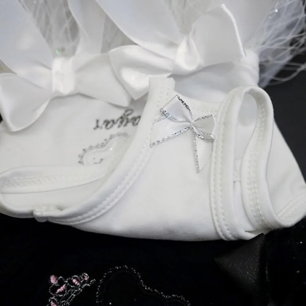 Pet Spring Lace Mesh Puff Skirt Cute Cat Bow Princess Lace Strap Skirt Puppy Clothes Dog Dresses for Small Dogs