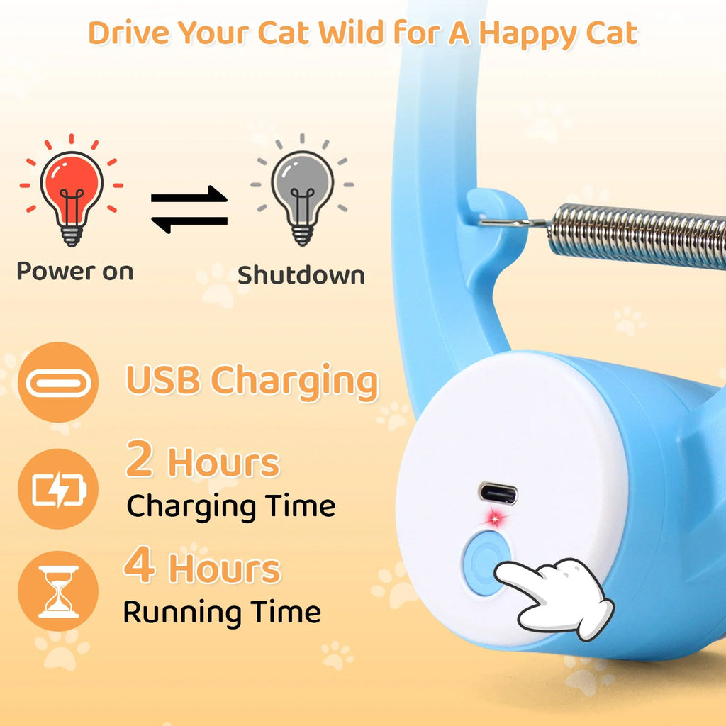 Electric Automatic Interactive Cat Toy USB Rechargeable Fluttering Butterfly Feather Wand for Indoor Enrichment And Stimulation Oz Pet Hub