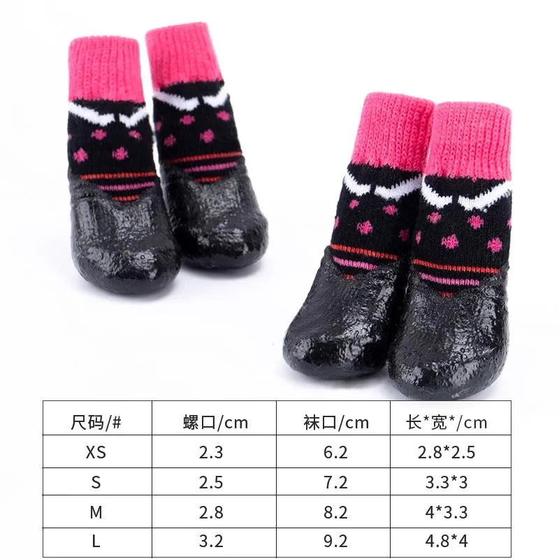 Waterproof Soft Bottom Dog Shoes Anti-Slip Outdoor Dog Socks for Teddy Corgi Shiba Inu Bichon Pet Shoes Dog Foot Covers