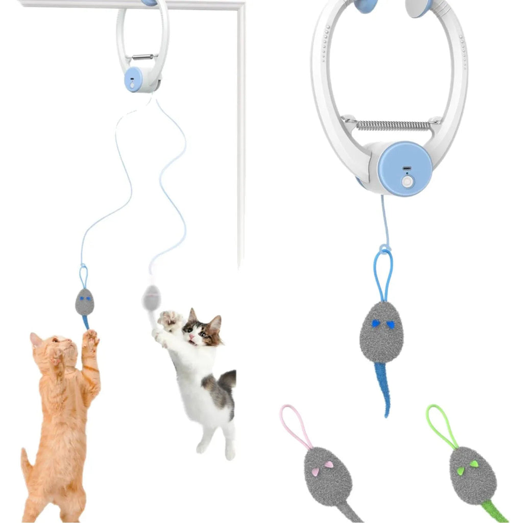 Electric Automatic Interactive Cat Toy USB Rechargeable Fluttering Butterfly Feather Wand for Indoor Enrichment And Stimulation Oz Pet Hub