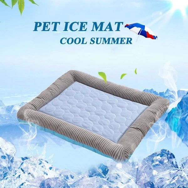 Cooling Pad Bed for Dogs Cats Puppy Kitten Cool Mat Pet Blanket Ice Silk Material Soft for Summer Sleeping Pink Blue Breathable Oz Pet Hub