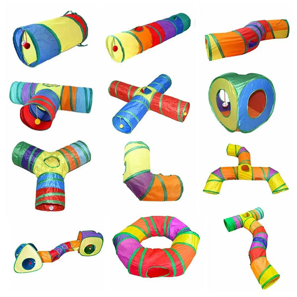 Foldable Cat Tunnel Tube Collapsible Cat Nest Pet Training Interactive Fun Play Toy Rabbit Guinea Pig Tent Maze Tunnel Oz Pet Hub