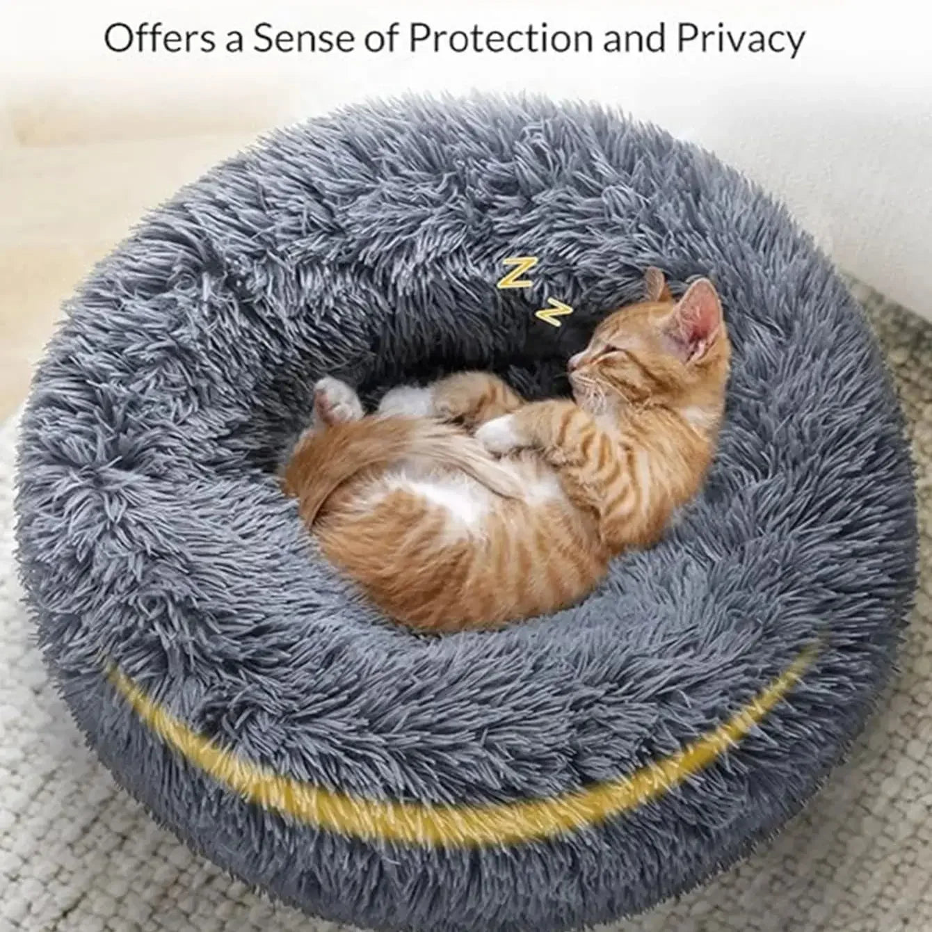 40-90cm 6 Sizes Round Pet Bed for Large Dog Bed Super Soft Cat Bed Plush Dog House for Medium Dog House Winter Warm Sleeping Oz Pet Hub